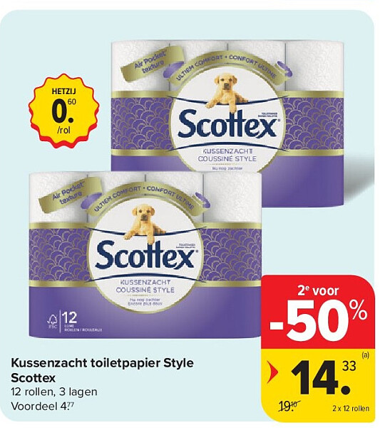 Kussenzacht toiletpapier Style Scottex