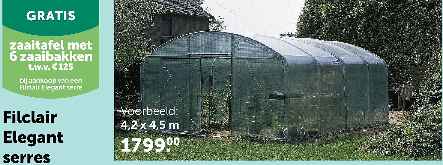 Filclair Elegant serres 4,2 x 4,5 m