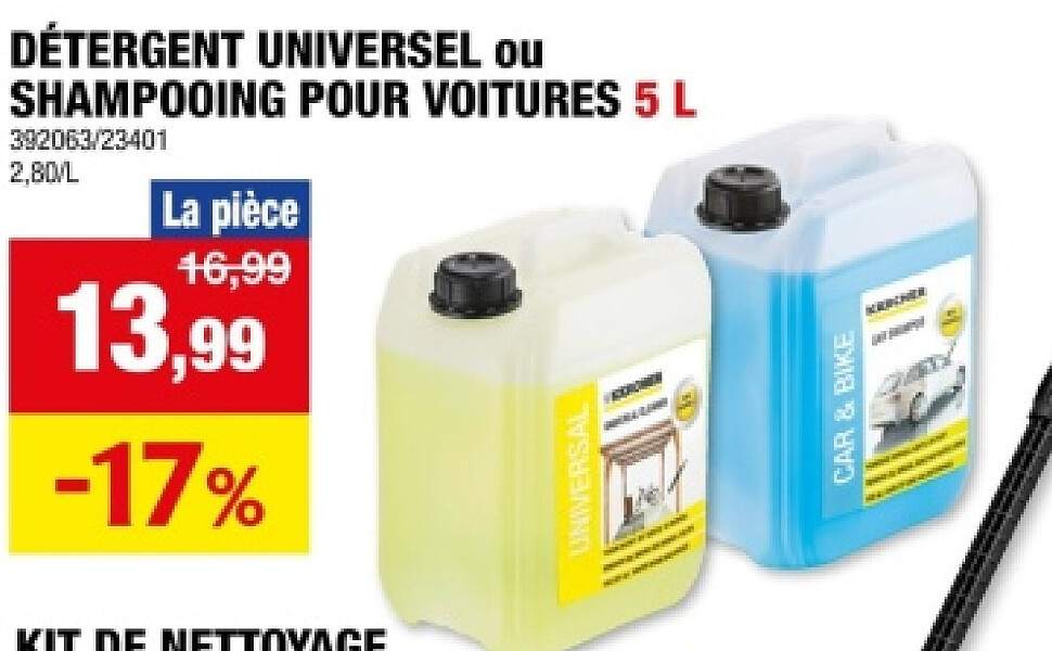 DÉTERGENT UNIVERSEL ou SHAMPOOING POUR VOITURES 5 L