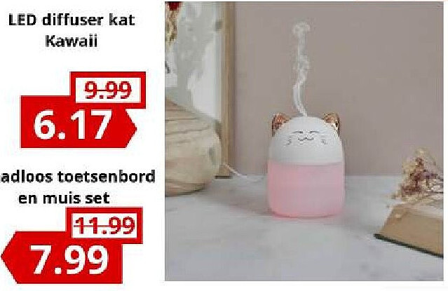 LED diffuser kat Kawaii