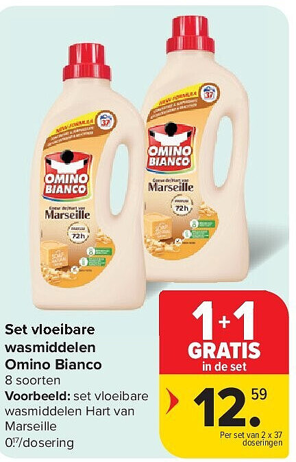 Set vloeibare wasmiddelen Omino Bianco