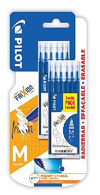 2 lots de 6 recharges Frixion bleu