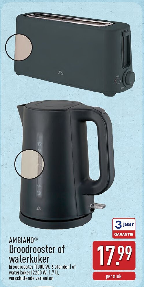 Broodrooster of waterkoker