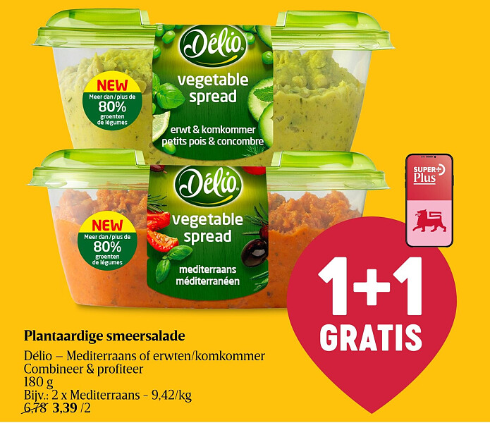 Plantaardige smeersalade