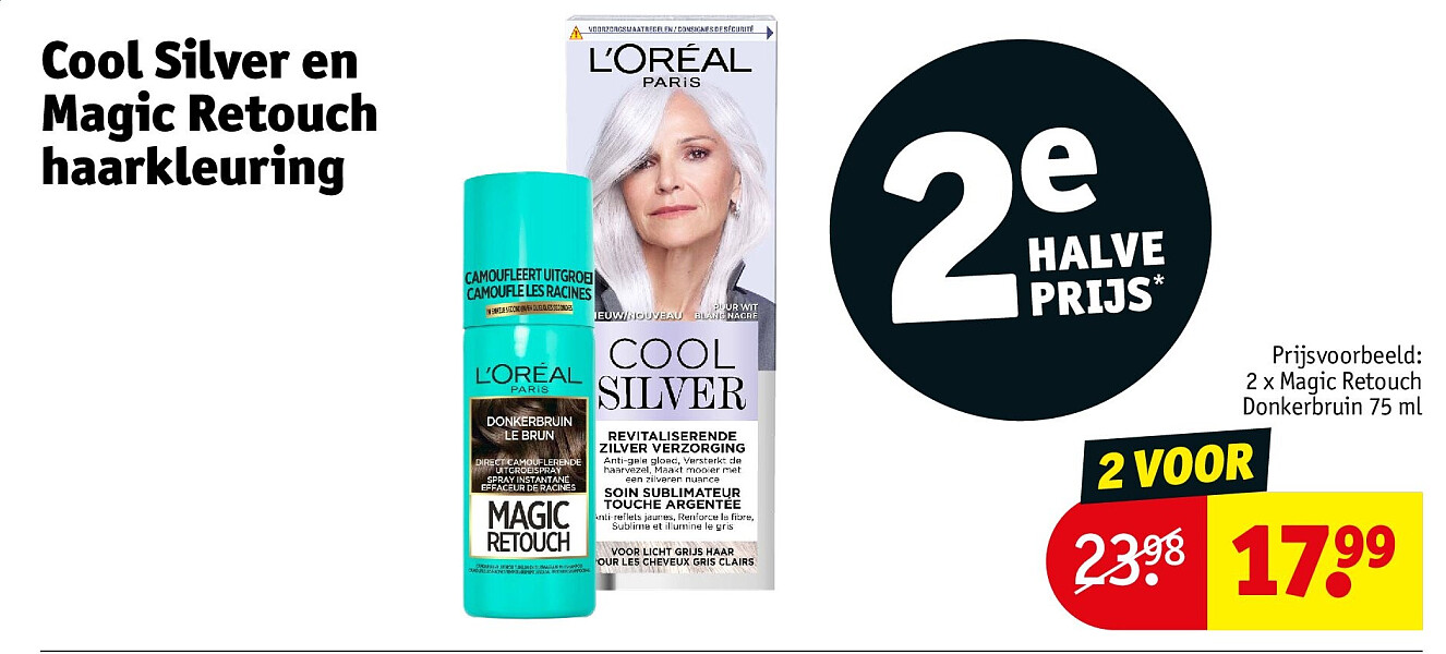 Cool Silver en Magic Retouch haarkleuring