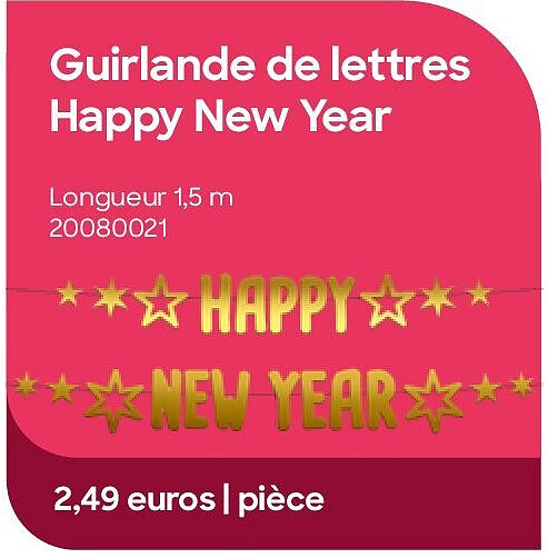 Guirlande de lettres Happy New Year
