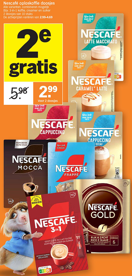 Nescafé oploskoffie doosjes
