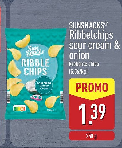 Ribbelchips sour cream & onion