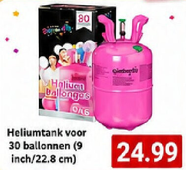 Heliumtank voor 30 ballonnen (9 inch/22.8 cm)