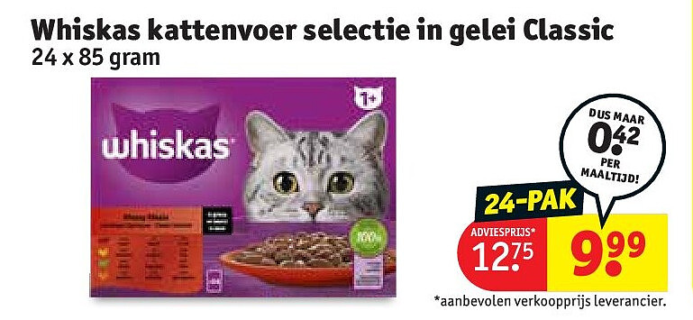 Whiskas kattenvoer selectie in gelei Classic