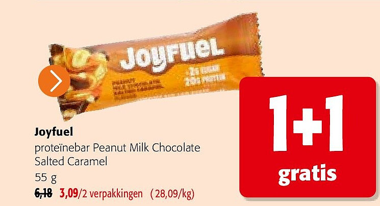 Joyfuel proteïnebar Peanut Milk Chocolate Salted Caramel 55 g