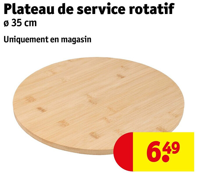 Plateau de service rotatif ø 35 cm