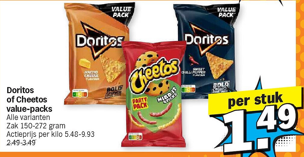 Doritos of Cheetos value-packs