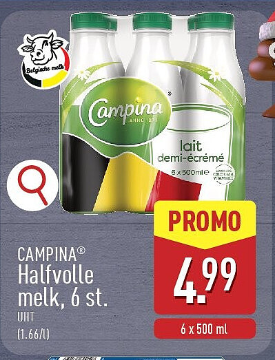 Halfvolle melk, 6st.