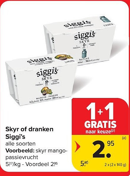 Skyr of dranken Siggi’s