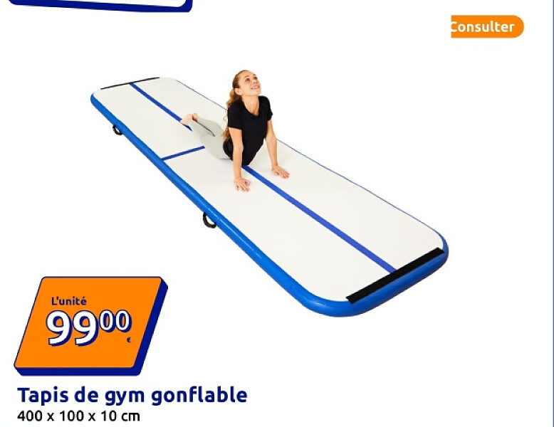 Tapis de gym gonflable