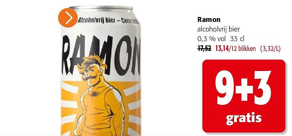 Ramon alcoholvrij bier 0,3 % vol 33 cl