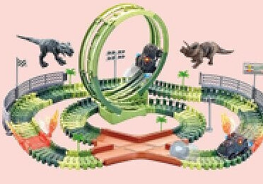 Dino racebaan met looping