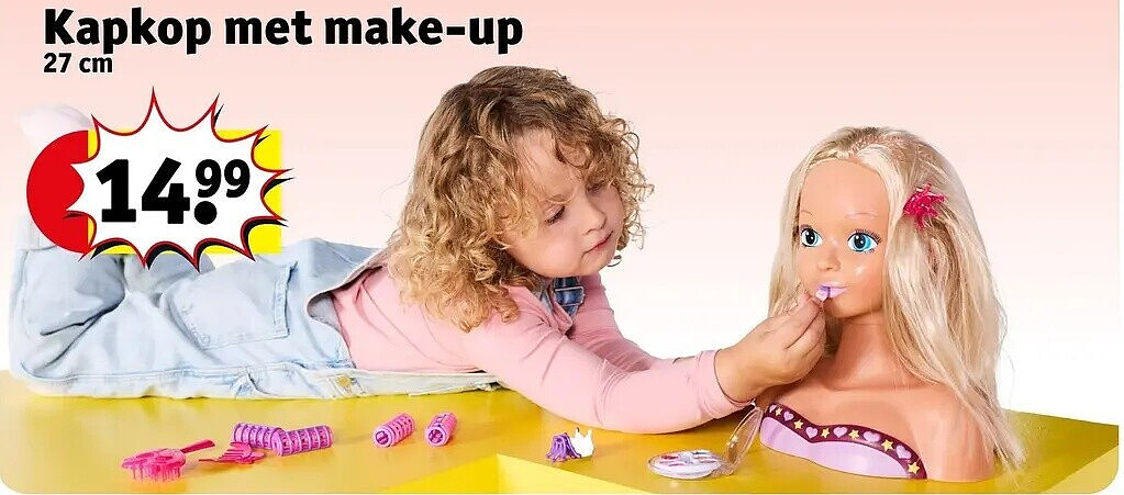 Kapkop met make-up 27 cm