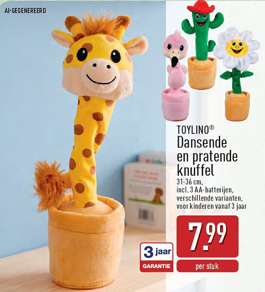 Dansende en pratende knuffel