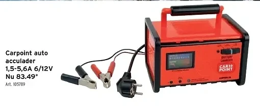Carpoint auto acculader 1,5-5,6A 6/12V
