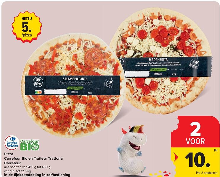 Pizza Carrefour Bio en Traiteur Trattoria Carrefour