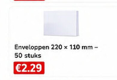 Enveloppen 220 x 110 mm50 stuks
