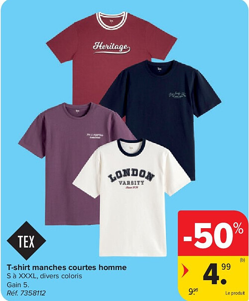 T-shirt manches courtes homme