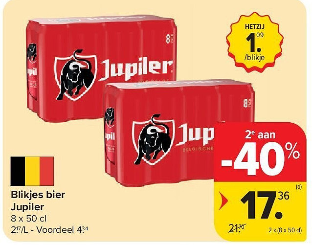 Blikjes bier Jupiler