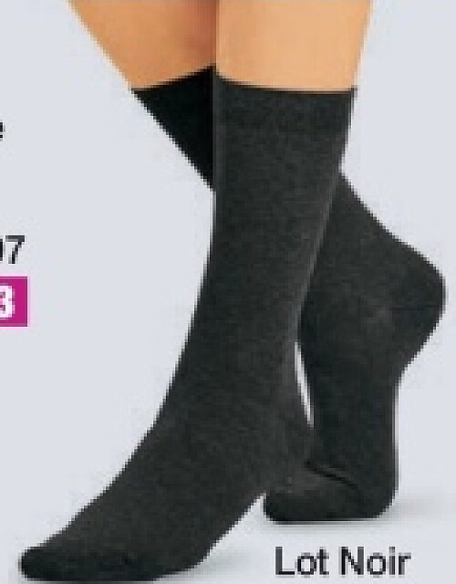Lot de 3 paires de chaussettes mixtes en coton biologique majoritaire