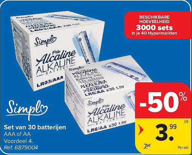 Set van 30 batterijen
