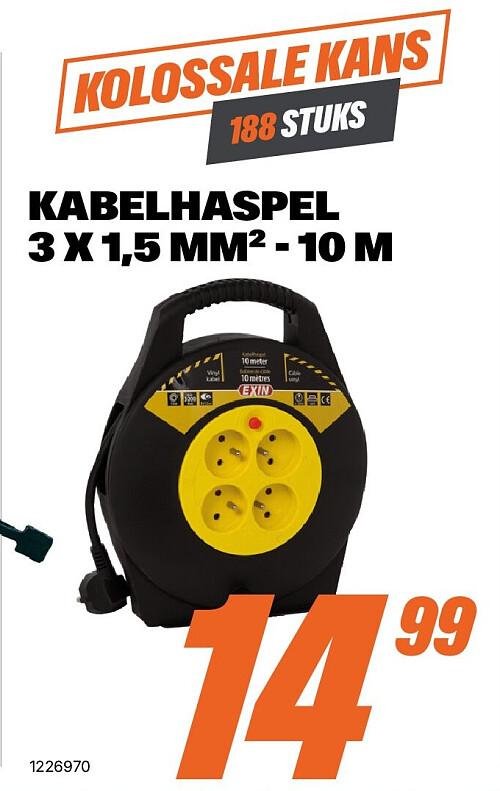 KABELHASPEL 3 X 1,5 MM² - 10 M