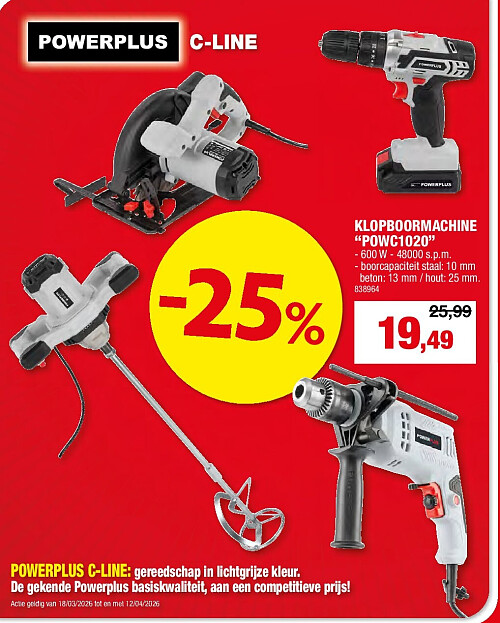 KLOPBOORMACHINE “POWC1020”