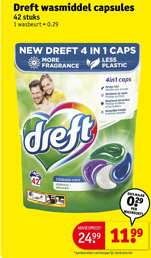 Dreft wasmiddel capsules