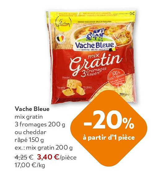 Vache Bleue mix gratin 3 fromages 200 g