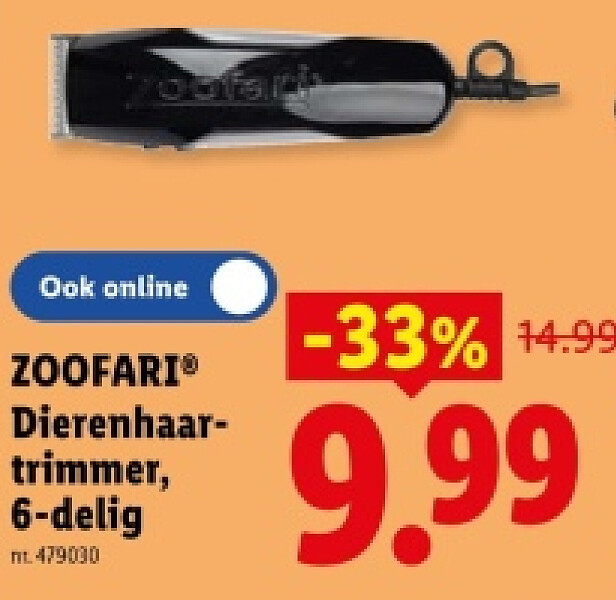 Dierenhaartrimmer, 6-delig