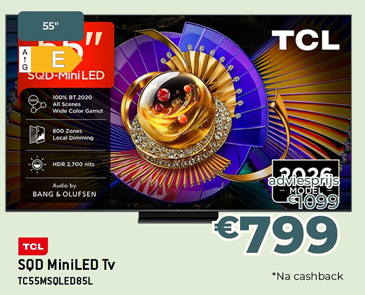 TCL SQD MiniLED Tv TC55MSOLED85L