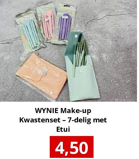 WYNIE Make-up Kwastenset – 7-delig met Etui