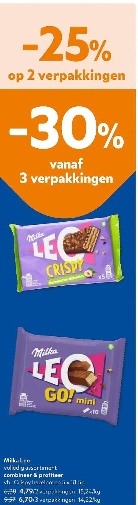 Milka Leo Crispy hazelnoten 5 x 31,5 g