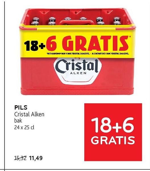 Cristal Alken pils bak 24 x 25 cl
