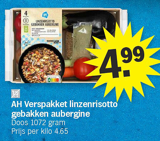 H Verspakket linzenrisotto gebakken aubergine