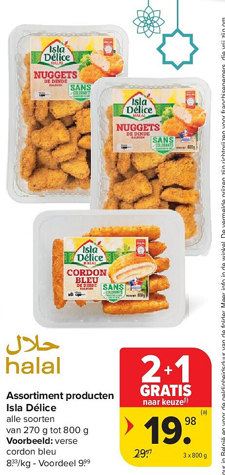 Assortiment producten Isla Délice