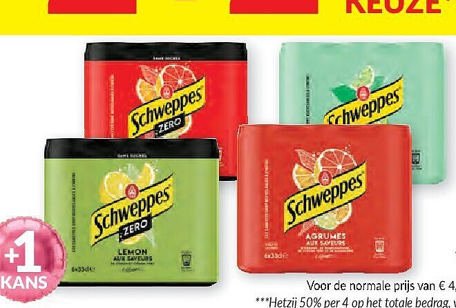 Schweppes fruit in blikje