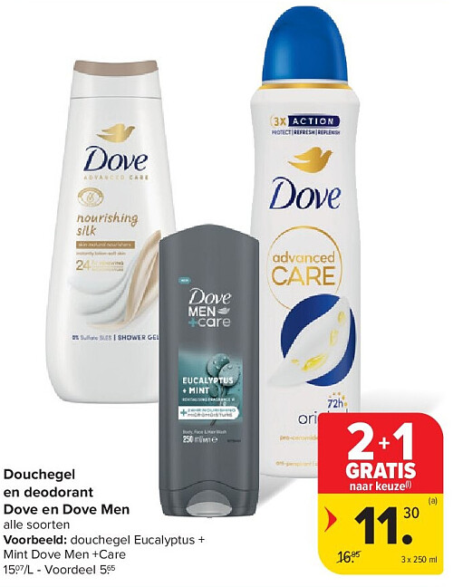 Douchegel en deodorant Dove en Dove Men