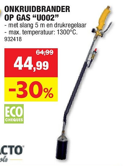 ONKRUIDBRANDER OP GAS “U002”