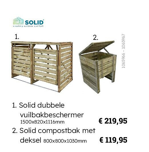 2. Solid compostbak met deksel
