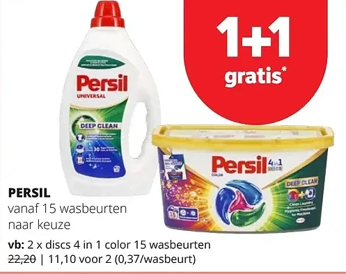 PERSIL discs 4 in 1 color 15 wasbeurten