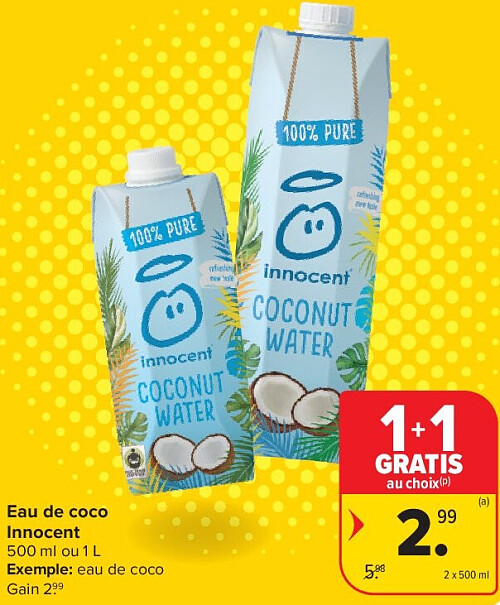 Eau de coco Innocent 2 x 500 ml