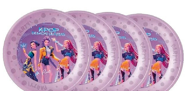 Set van 4 bordjes K-Pop Demon Hunters