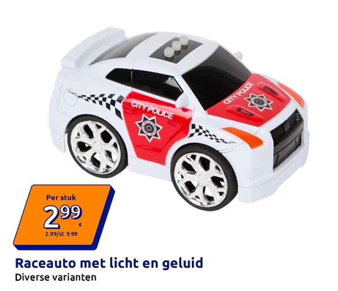 Raceauto met licht en geluid